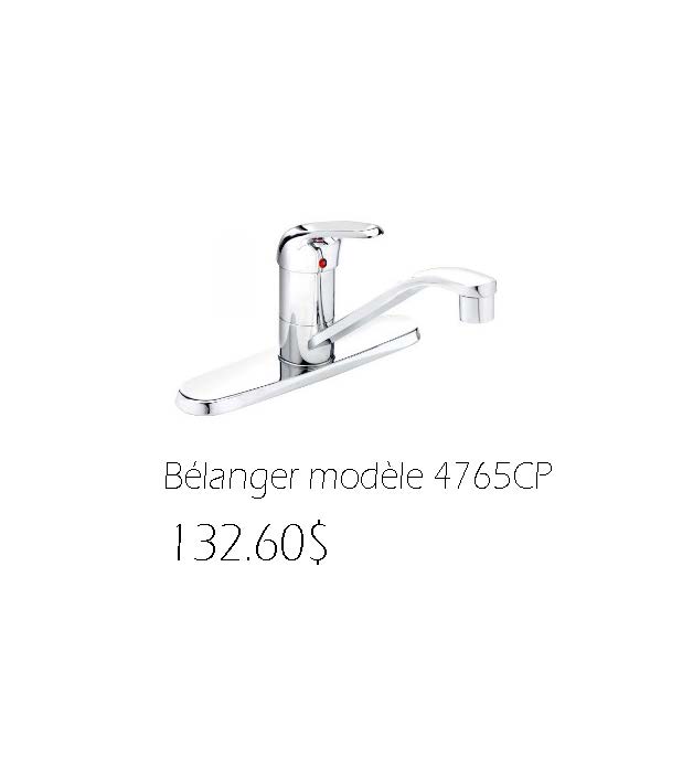 132.60$Bélanger modèle 4765CP